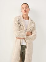 ⁦LONG COZY ART CARDIGAN | אבן⁩ – תמונה ⁦9⁩