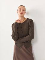 BASIC CARDIGAN | חום