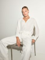 EDEN CHIFFON TOP | שמנת