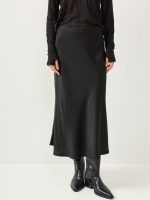 ⁦SATIN SKIRT | שחור⁩ – תמונה ⁦7⁩