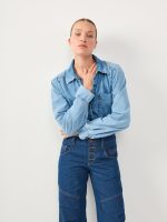 ⁦DENIM SHIRT | ג׳ינס בהיר⁩ – תמונה ⁦3⁩