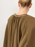 ⁦SATIN TIE SHIRT | חום כהה⁩ – תמונה ⁦6⁩