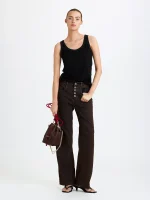 BOYFRIEND JEANS | חום כהה