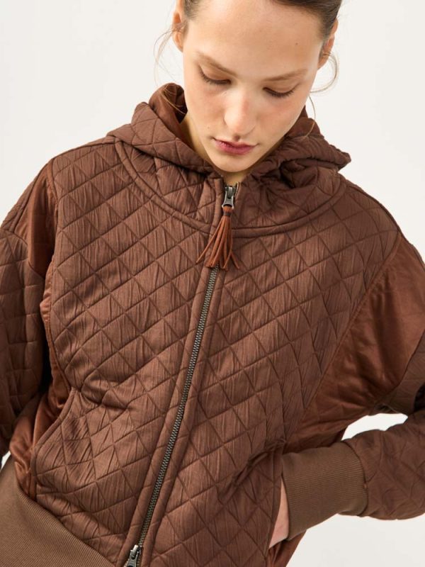 QUILT JACKET | חום