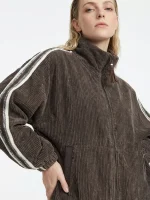 ⁦CORDPUFF JACKET | חום⁩ – תמונה ⁦3⁩