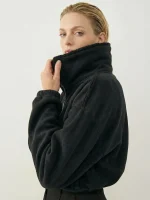 ⁦BOUCLE PUFF JACKET | שחור⁩ – תמונה ⁦3⁩