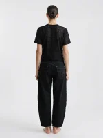 ⁦NOA'S BARREL JEANS | שחור⁩ – תמונה ⁦5⁩