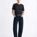 NOA'S BARREL JEANS | שחור