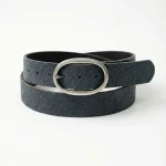 C-R OVAL BELT |אפור כהה