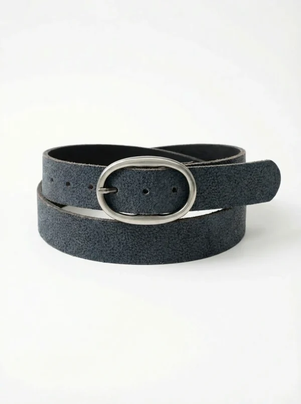 C-R OVAL BELT |אפור כהה