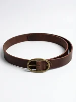 ⁦C-R OVAL BELT | חום⁩ – תמונה ⁦5⁩