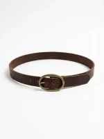 ⁦C-R OVAL BELT | חום⁩ – תמונה ⁦3⁩