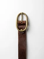 ⁦C-R OVAL BELT | חום⁩ – תמונה ⁦2⁩