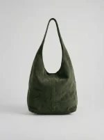 SUEDE SACK BAG | זית