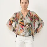 EDEN CHIFFON TOP | צבעוני
