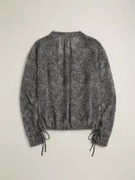 ⁦EDEN CHIFFON TOP | שחור מחולק⁩ – תמונה ⁦3⁩