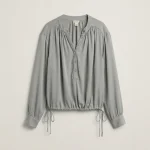 EDEN CHIFFON TOP | אפור