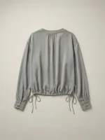 ⁦EDEN CHIFFON TOP | אפור⁩ – תמונה ⁦2⁩