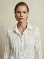 ⁦CHIFFON SHIRT | לבן⁩ – תמונה ⁦7⁩