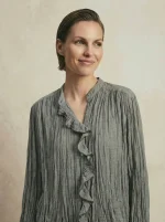 ⁦PALMA RUFFLES SHIRT | ירוק בהיר⁩ – תמונה ⁦2⁩