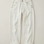 NOA'S BARREL JEANS | לבן