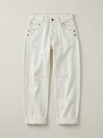 NOA'S BARREL JEANS | לבן