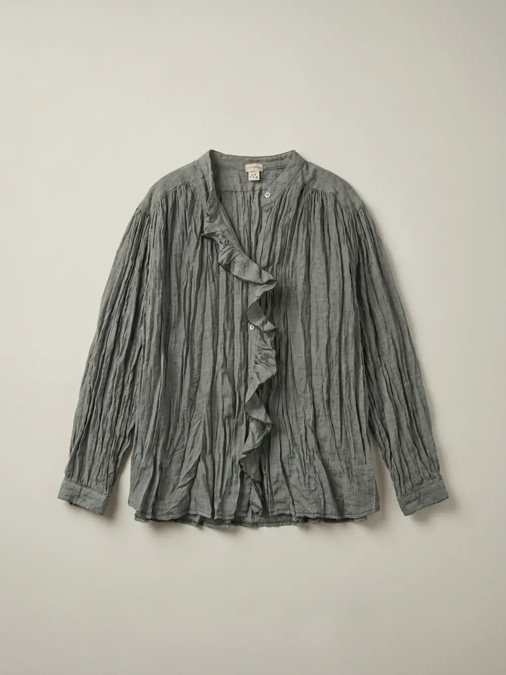 palma_ref_21-2 PALMA RUFFLES SHIRT | ירוק בהיר – תמונה 1