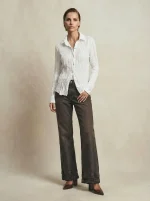 ⁦CHIFFON SHIRT | לבן⁩ – תמונה ⁦5⁩