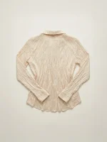 ⁦SATIN SHIRT | בז' פסים⁩ – תמונה ⁦2⁩