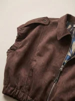 ⁦SUEDE TOP | חום שוקולד⁩ – תמונה ⁦4⁩