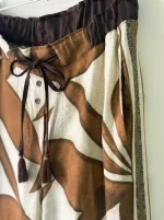 ⁦COOL BREEZE PANTS | קאמל מחולק⁩ – תמונה ⁦6⁩