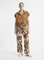 ⁦COOL BREEZE PANTS | קאמל מחולק⁩ – תמונה ⁦4⁩