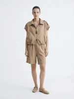 ⁦SUEDE BERMUDA | בז׳⁩ – תמונה ⁦4⁩