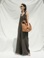 ⁦LINO JUMPSUIT | חום כהה⁩ – תמונה ⁦2⁩