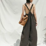 LINO JUMPSUIT | חום כהה