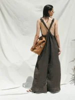 LINO JUMPSUIT | חום כהה
