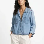 DENIM ART TOP | ג׳ינס