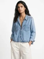 DENIM ART TOP | ג׳ינס