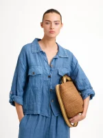 ⁦LINO OVER SHIRT | כחול⁩ – תמונה ⁦4⁩