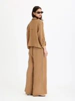 ⁦LINO OVER SHIRT | קאמל⁩ – תמונה ⁦3⁩