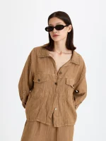 LINO OVER SHIRT | קאמל