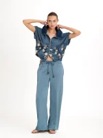 ⁦LINEN ART TOP | ג׳ינס⁩ – תמונה ⁦3⁩