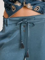 ⁦SATIN PANTS | כחול⁩ – תמונה ⁦4⁩