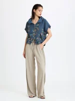 ⁦LINEN ART TOP | צבעוני⁩ – תמונה ⁦3⁩