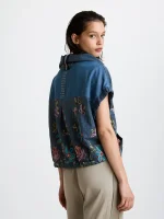 ⁦LINEN ART TOP | צבעוני⁩ – תמונה ⁦4⁩