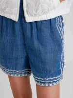 ⁦EMBROIDERED SHORTS⁩ – תמונה ⁦2⁩
