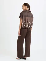 ⁦SATIN PANTS | חום⁩ – תמונה ⁦4⁩