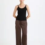 SATIN PANTS | חום