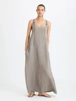 ⁦LINO DRESS | אפור⁩ – תמונה ⁦4⁩
