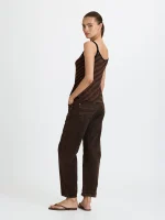 ⁦SABBA STRAP TOP | חום פסים⁩ – תמונה ⁦4⁩